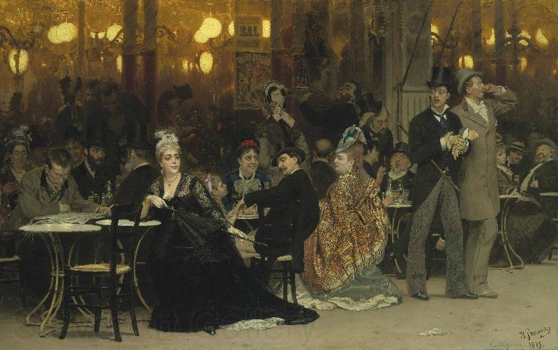 Ilya Repin A Parisian Cafe